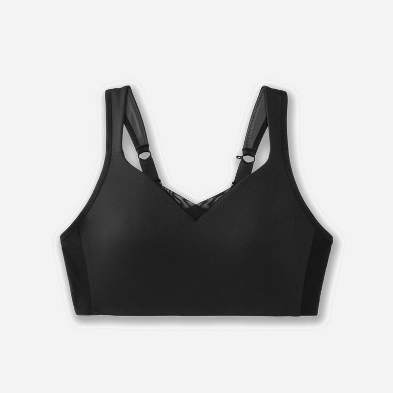 Brooks Drive Convertible NZ - Women's Running Bra - Black (84960-LZIE)